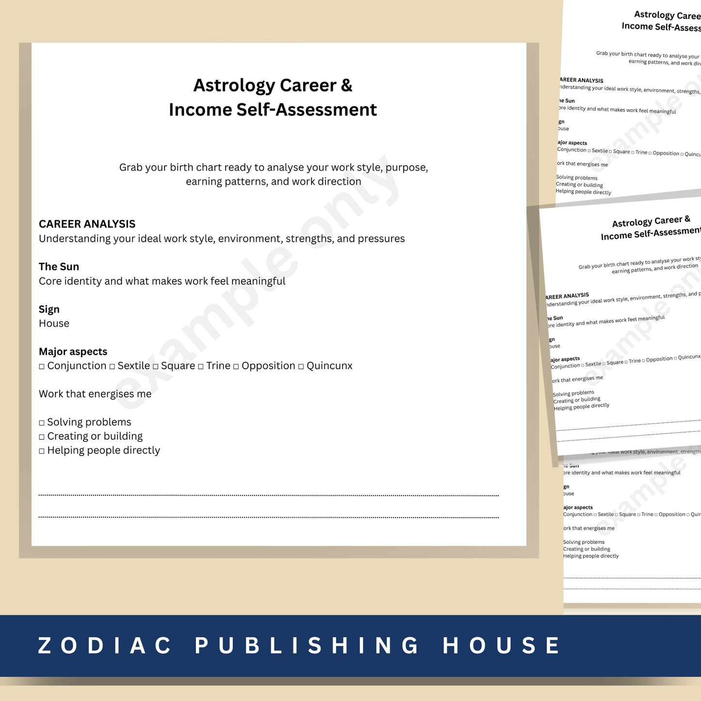 Career & Income Analysis - Astrology Worksheets