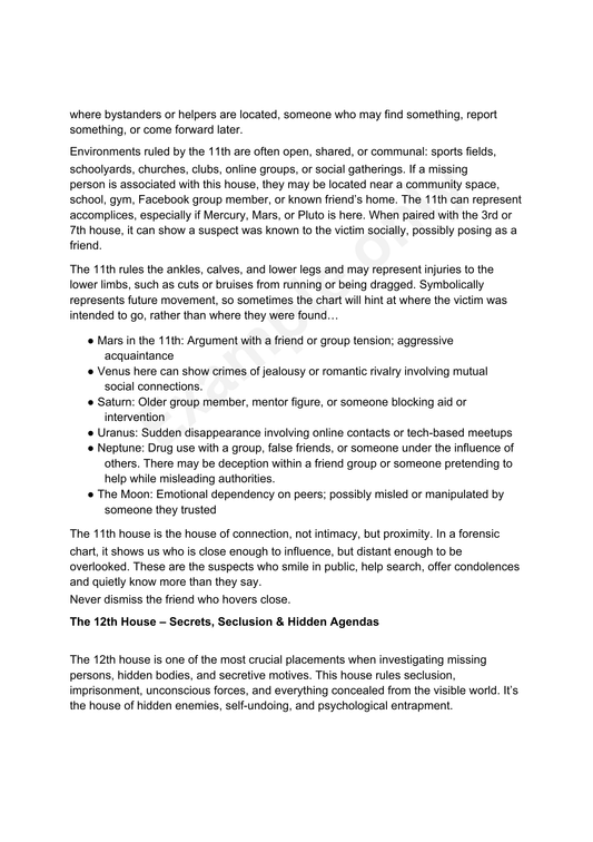 The Forensic Astrology Workbook: Digital download PDF